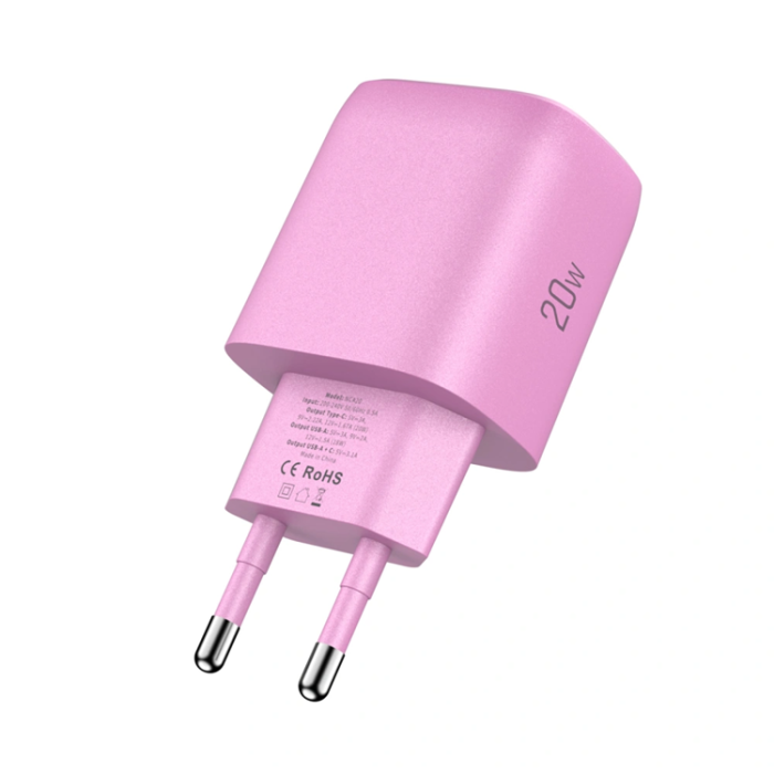 Tech-Protect - Tech-Protect Väggladdare USB-A Till USB-C 30W - Baby Rosa