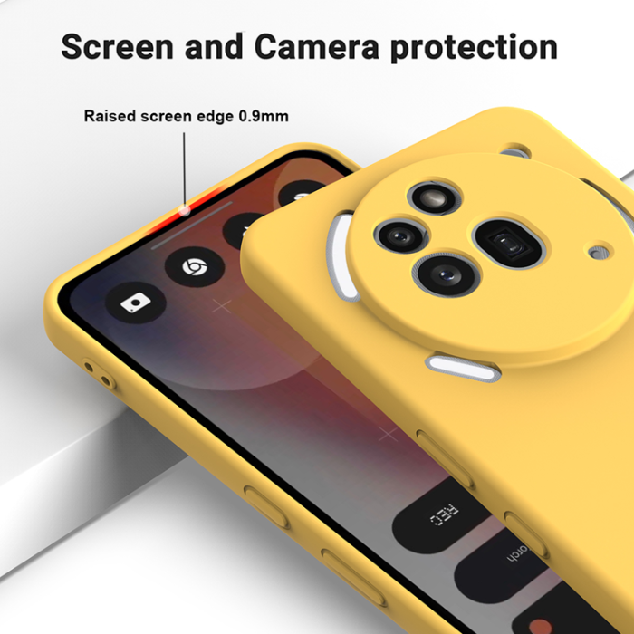 A-One Brand - Nothing Phone (3a) Pro Mobilskal Liquid Silikon med Handrem