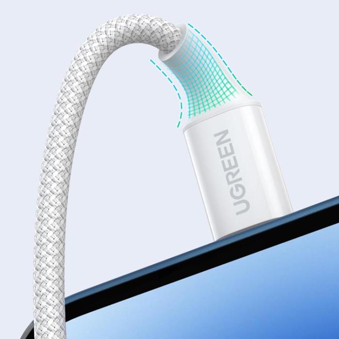 Ugreen - Ugreen US557 USB-C till USB-C kabel PD 100W 1m - Vit
