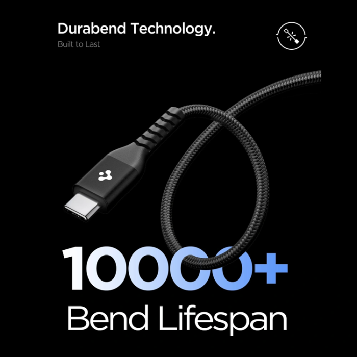 Spigen - Spigen EB10010CCA Essential USB-C till USB-C Kabel 100W 1m - Svart