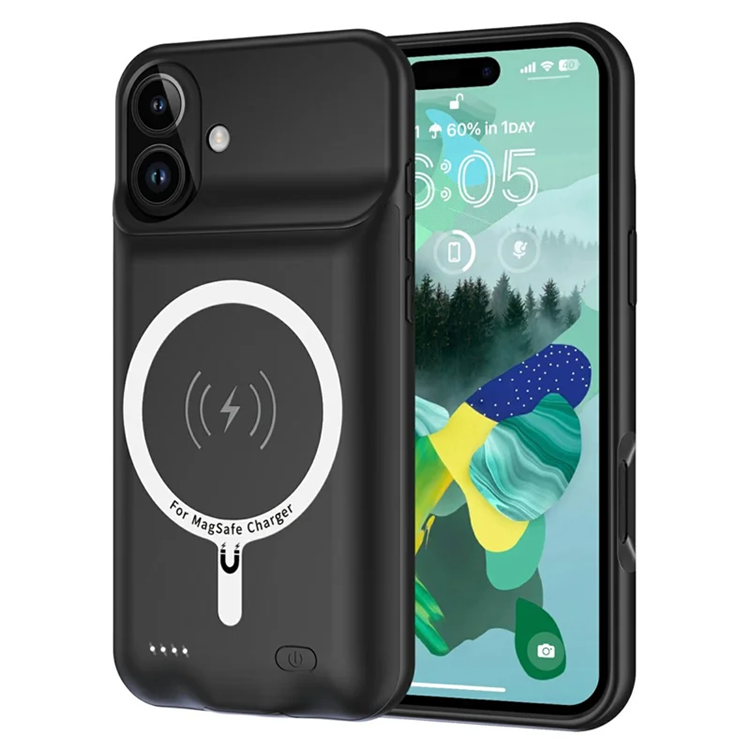 iPhone 17 Batteriskal Magsafe 6000mAh A29 - Svart | 2353 | AlltMobil