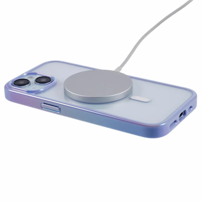 KIGC - KIGC iPhone 15 Mobilskal Magsafe Dazzling Color - Lila