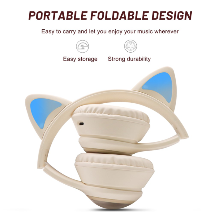 AKZ - AKZ Over-Ear Trådlösa Hörlurar för Barn Bluetooth Cat Ear AKZ-01