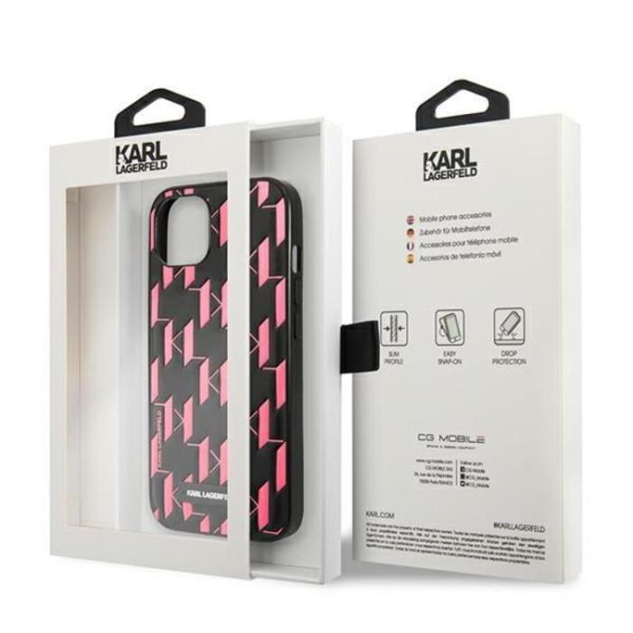 KARL LAGERFELD - Karl Lagerfeld iPhone 13 mini Skal Monogram Plaque - Rosa