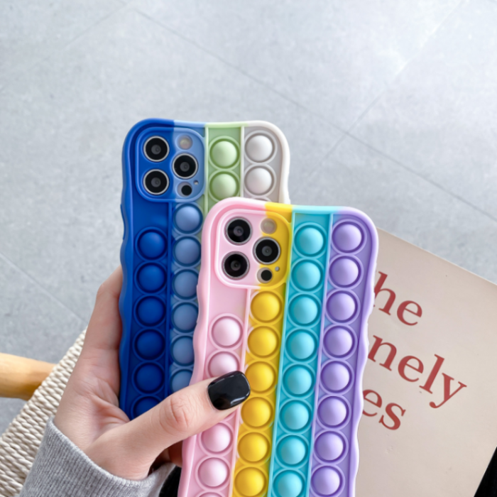 UTGATT1 - Pop it Fidget Skal iPhone 7/8/SE 2020 - Multicolor