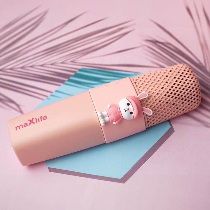 Maxlife - Maxlife Bluetooth Mikrofon med Högtalare Animal MXBM-500 - Rosa
