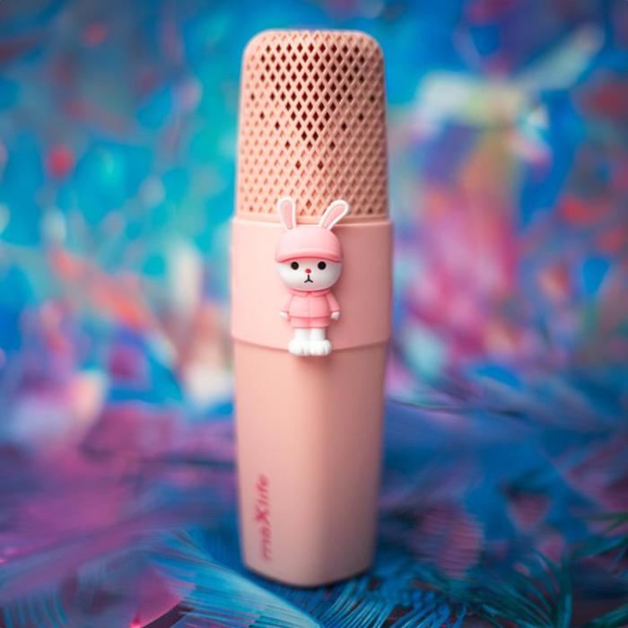 Maxlife - Maxlife Bluetooth Mikrofon med Högtalare Animal MXBM-500 - Rosa