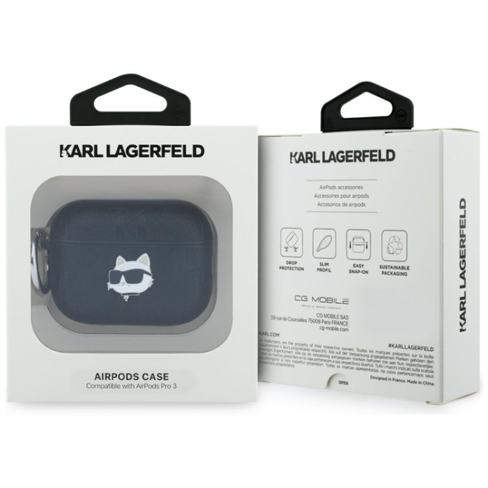 KARL LAGERFELD - Karl Lagerfeld AirPods Pro 3 Skal Monogram Choupette Head