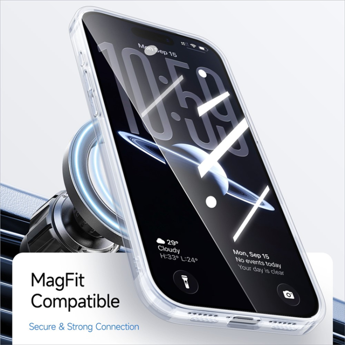 A-One Brand - iPhone 17 Pro Max Mobilskal MagSafe TPU Acrylic - Silver