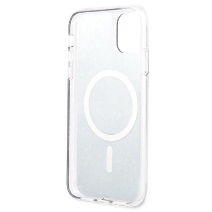 Guess - Guess iPhone 11 Magsafe Skal Print + Trådlös Laddare - Svart