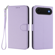 A-One Brand - iPhone 17 Air Plånboksfodral Läder med Handledsrem - Ljuslila