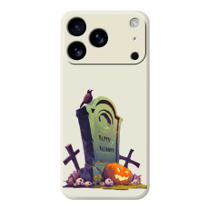 A-One Brand - iPhone 17 Pro Mobilskal med Halloween Tombstone Pattern - Beige