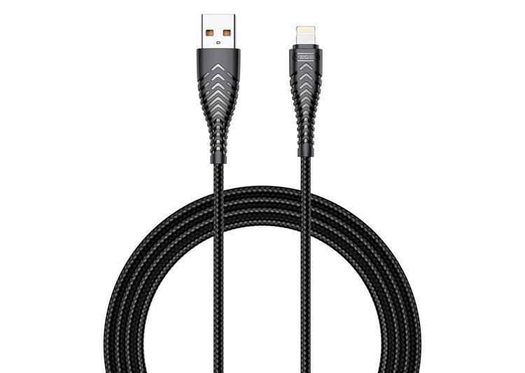 Veger USB-A till Lightning kabel 1.2m - Svart | 3541 | AlltMobil