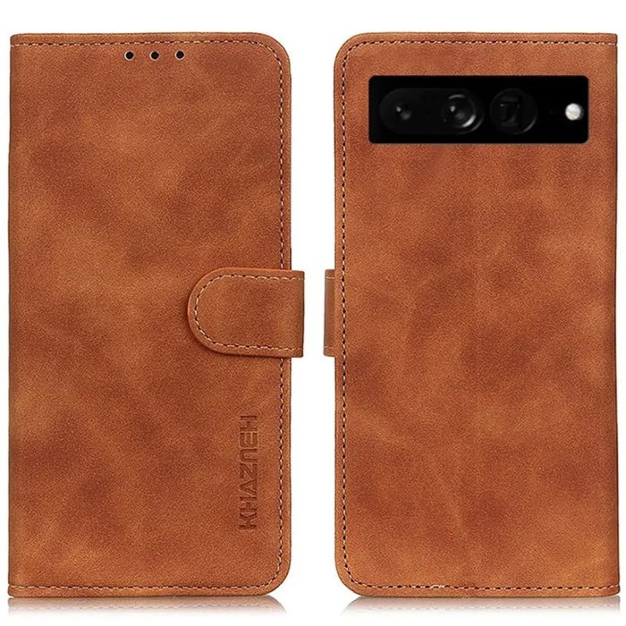 KHAZNEH - KHAZNEH Google Pixel 7 Pro Plånboksfodral - Brun