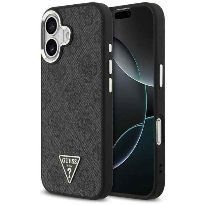 Guess - Guess iPhone 17 Mobilskal MagSafe 4G Triangle Logo - Svart Silver
