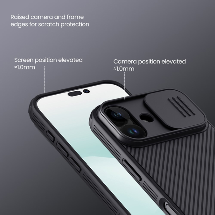 Nillkin - NILLKIN iPhone 17 Mobilskal Slide Kamera Lid - Grön