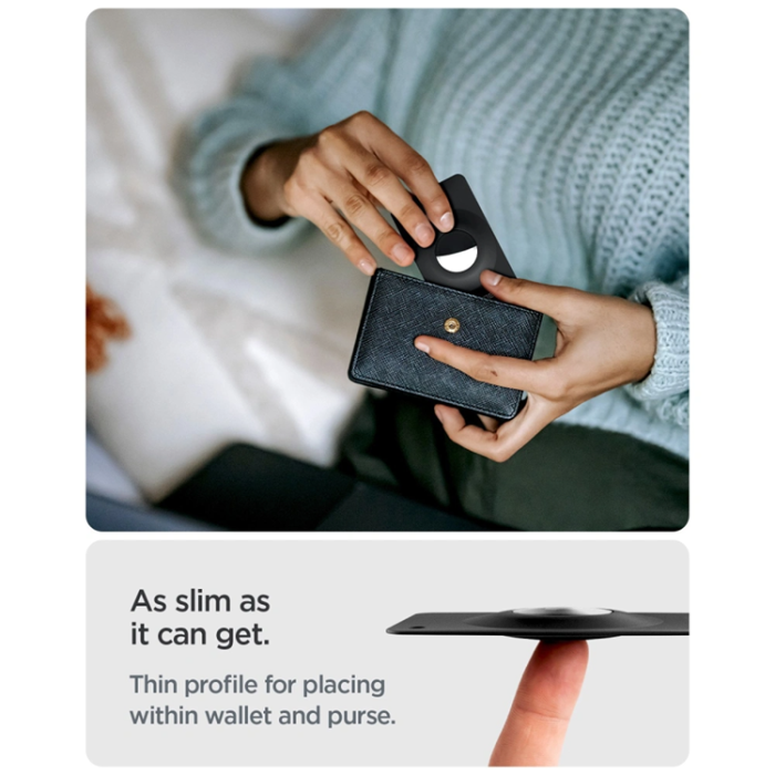 Spigen - [2-Pack] Spigen Skal För Apple Airtag 1/2 Airfit - Svart