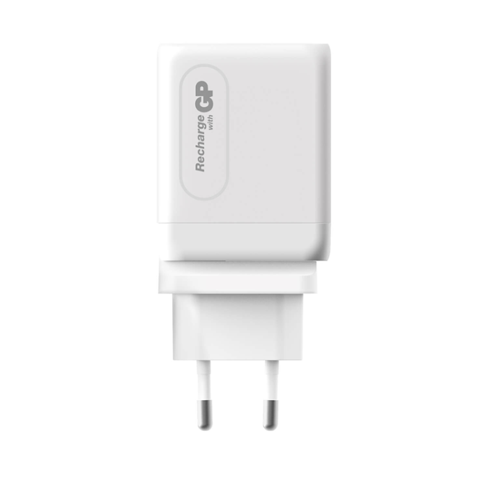 GP - GP Väggladdare 65W GaN Inkl Reseadapter - Vit