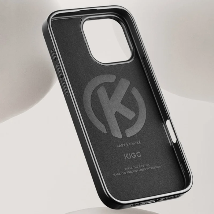 KIGC - KIGC iPhone 16 Pro Mobilskal Crocodile Texture - Titanguld