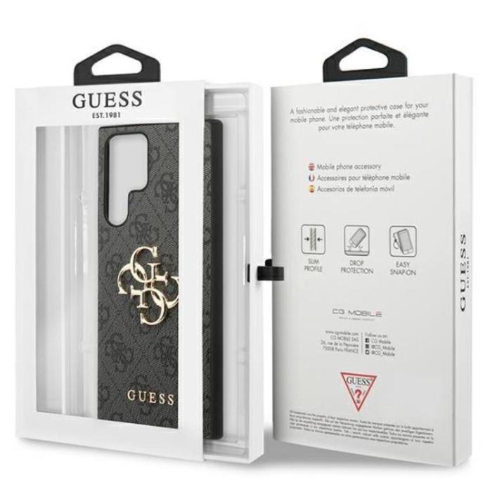 Guess - Guess Galaxy S23 Ultra Skal 4G Big Metal Logo - Gr