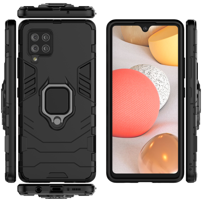 OEM - Ring Armor Skal Galaxy A42 - Svart