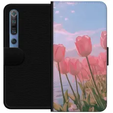 Gustaf - Pl&aring;nboksfodral till Xiaomi Mi 10 Pro 5G med Rosa Tulpaner