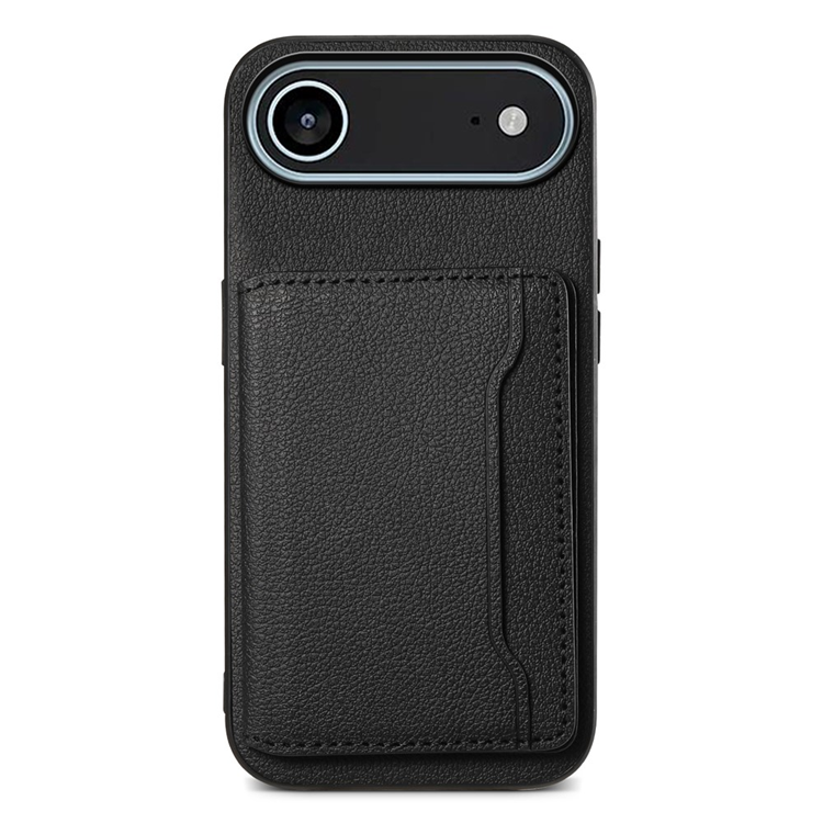 Mobilskal till iPhone Air Korthållare Calf Kickstand Läder (Svart) | 2353 | AlltMobil