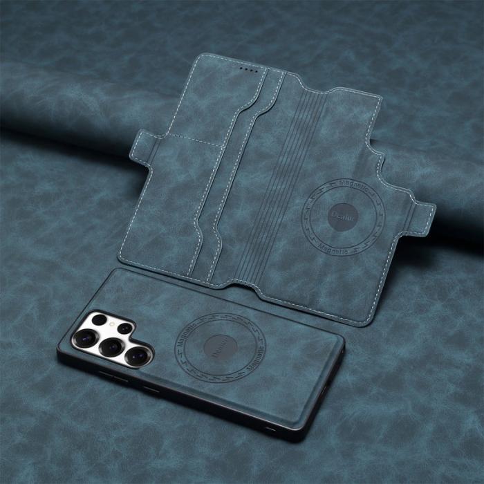 DENIOR - DENIOR B06 Samsung Galaxy S25 Ultra Plånboksfodral Konstläder + TPU Blå