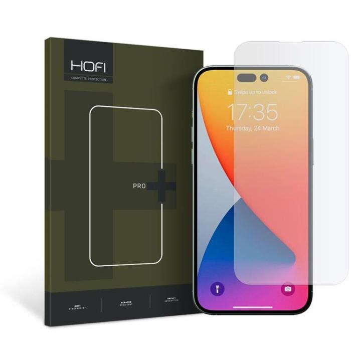 Hofi - Hofi iPhone 14 Pro Härdat glas Skärmskydd Pro Plus - Clear