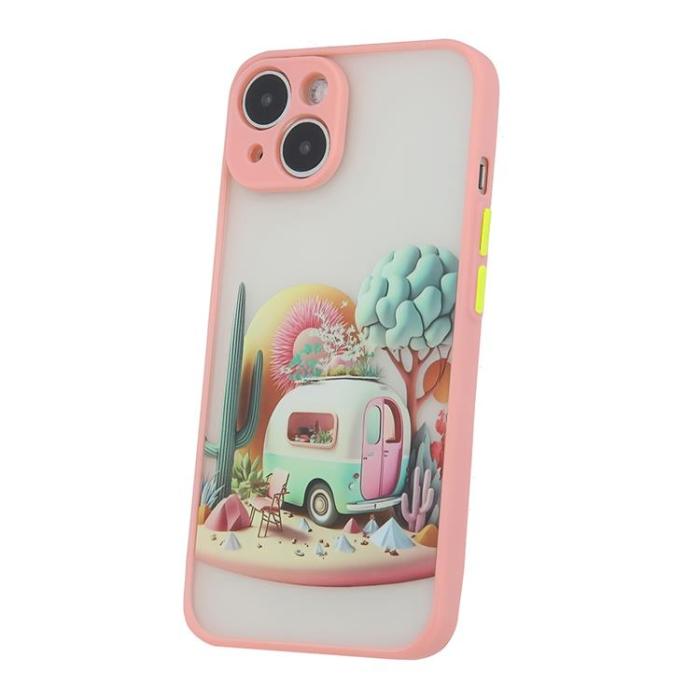OEM - iPhone 12 Mobilskal Ultra Trendy Travel - Rosa