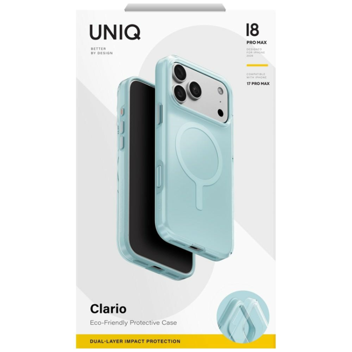 UNIQ - Uniq Mobilskal för iPhone 18 Pro/17 Pro MagSafe Clario - Eco Mint