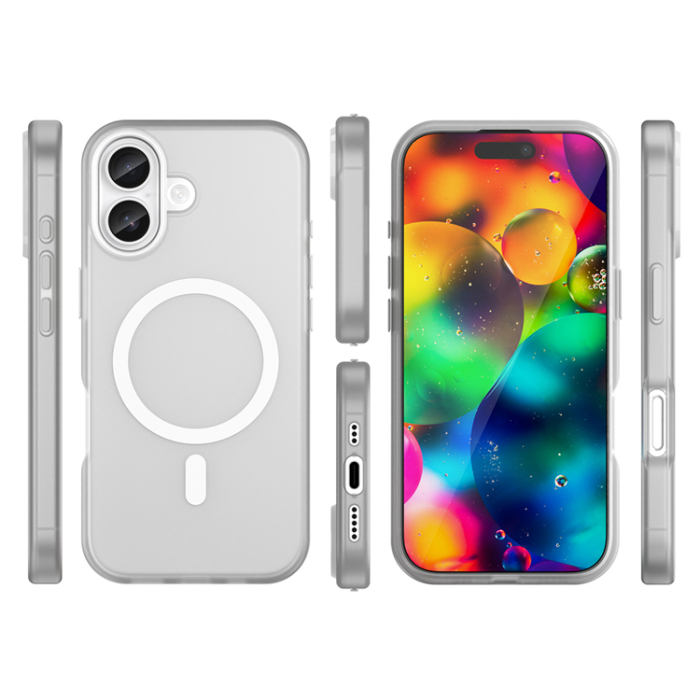 A-One Brand - iPhone 17 Mobilskal MagSafe Abrasive - Matte Vit