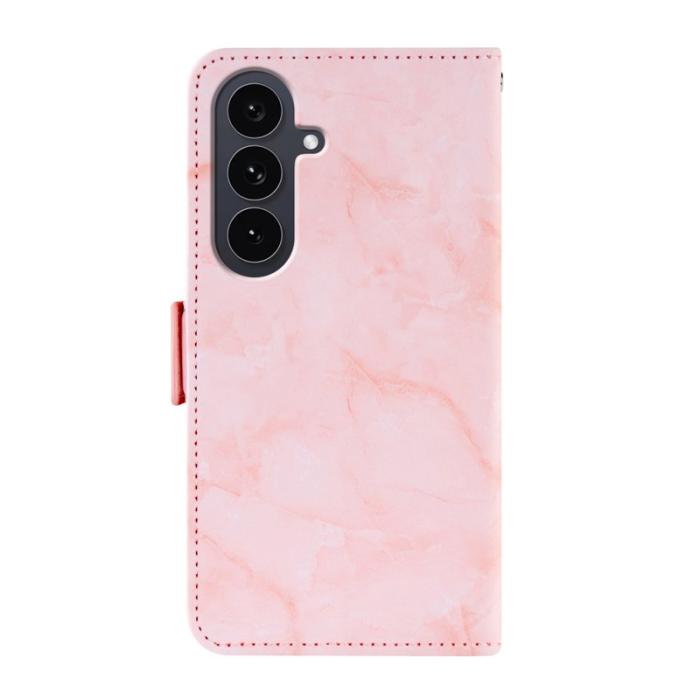 OEM - Mobilskal till Samsung Galaxy S26 Marmor Mönster Dubbel Magnetisk Lås - Rosa