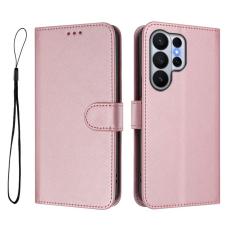 OEM - Samsung Galaxy S26 Ultra Pl&aring;nboksfodral RFID Skydd Konstl&auml;der - Rosa