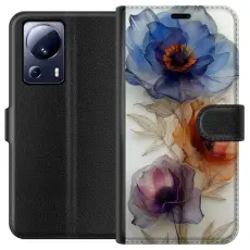 Gustaf - Pl&aring;nboksfodral till Xiaomi 13 Lite med Silkesblommor