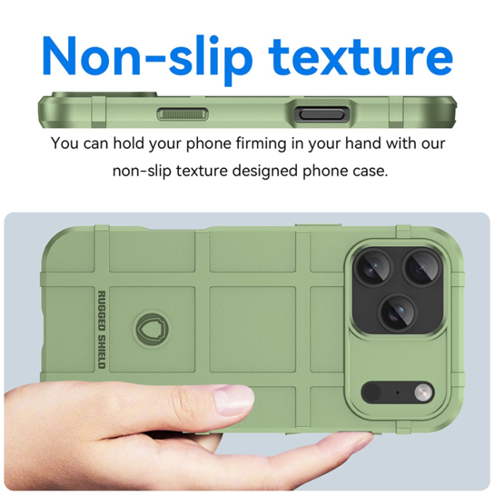 A-One Brand - iPhone 17 Pro Max Mobilskal Grid Design Soft TPU - Grön