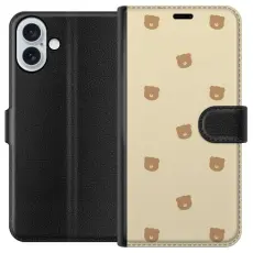 Gustaf - Pl&aring;nboksfodral till Apple iPhone 16 Plus med Bj&ouml;rnm&ouml;nster