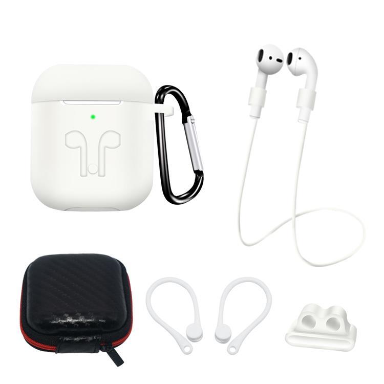 [5-Pack] Airpods 1/2 Tillbehör Set - Vit | 2353 | AlltMobil