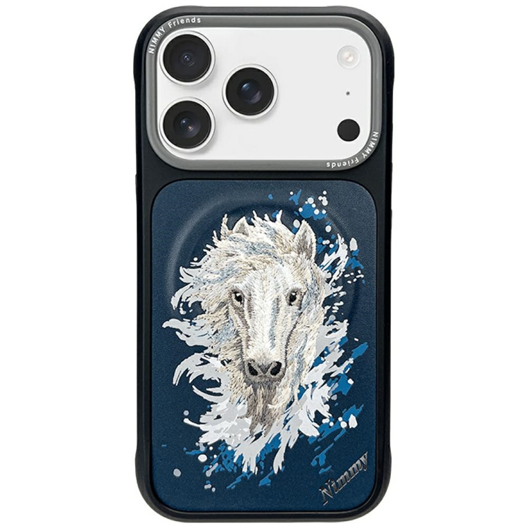 Nimmy Mobilskal För iPhone 17 Pro Max MagSafe Horse - Marinblå