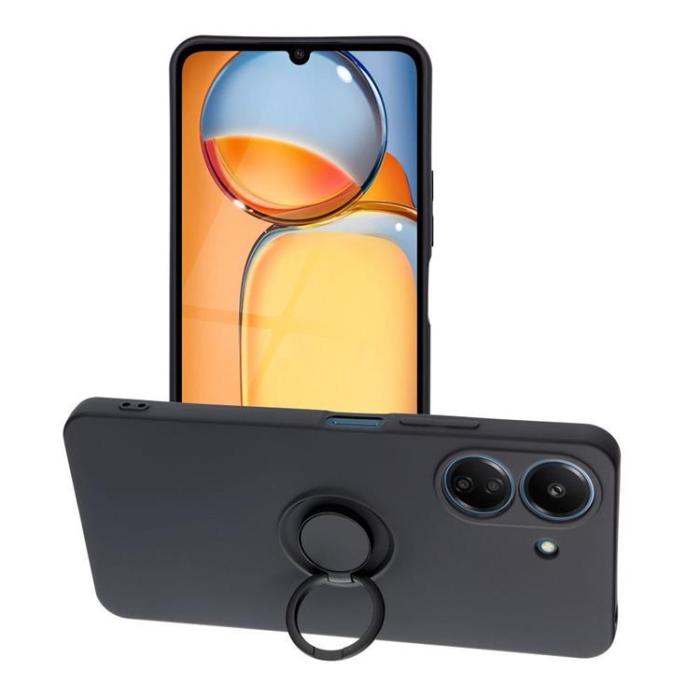 OEM - Xiaomi Redmi 13C/Poco C65 Mobilskal Silikon Ring - Svart