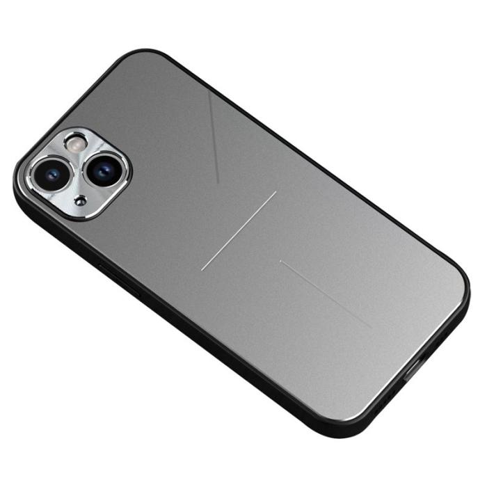 R-JUST - R-JUST RJ-52 Ultra Slim Mobilskal iPhone 14 Plus Aluminium TPU Silver