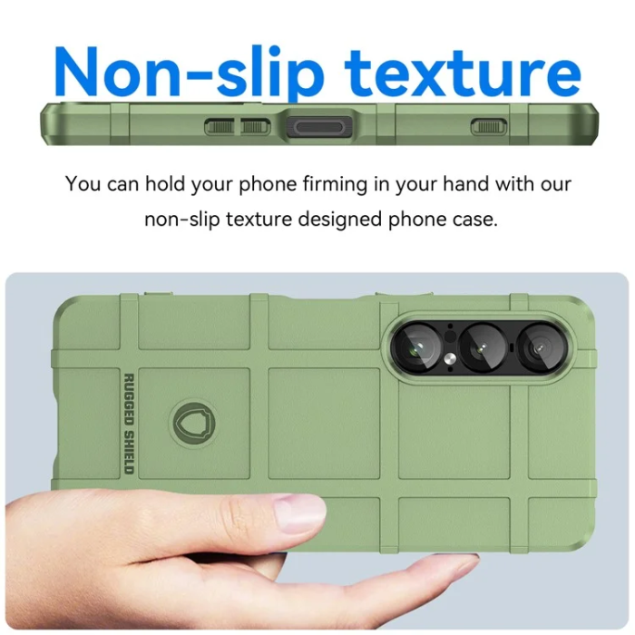 A-One Brand - Sony Xperia 1 VII Mobilskal Grid Scratch-Proof - Grön