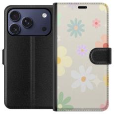 Gustaf - Pl&aring;nboksfodral till Apple iPhone 17 Pro med fejdande blommor