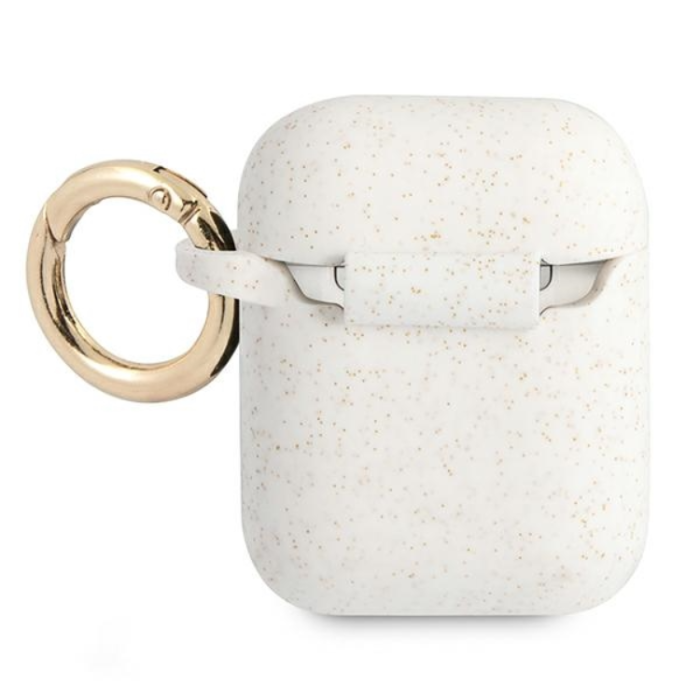 Guess - Guess AirPods Pro 3 Skal Silicone Glitter GUA2SGGEH - Vit