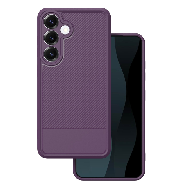 Galaxy S25/S24 Mobilskal Simple Carbon (Lila) | 2353 | AlltMobil
