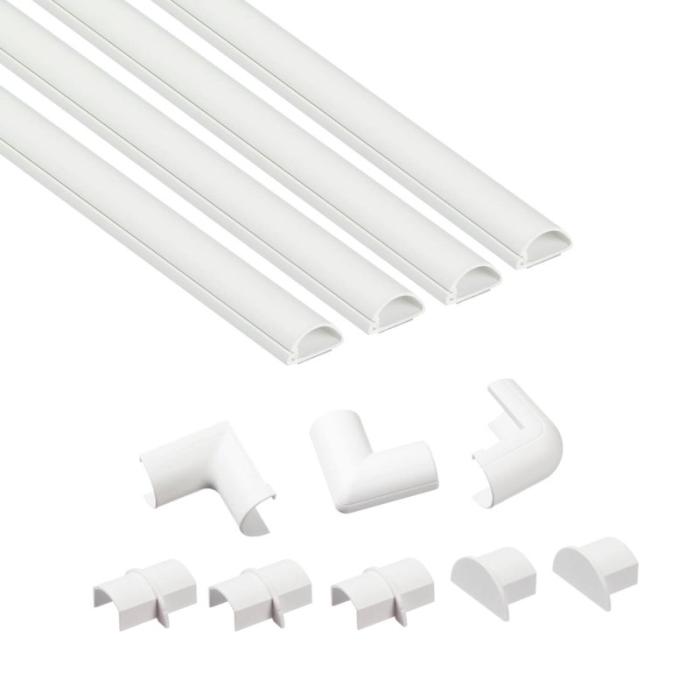D-LINE - D-LINE Kabelkanal Kit 20x10mm 4x Kabelkanal/Tillbehör 1.0m