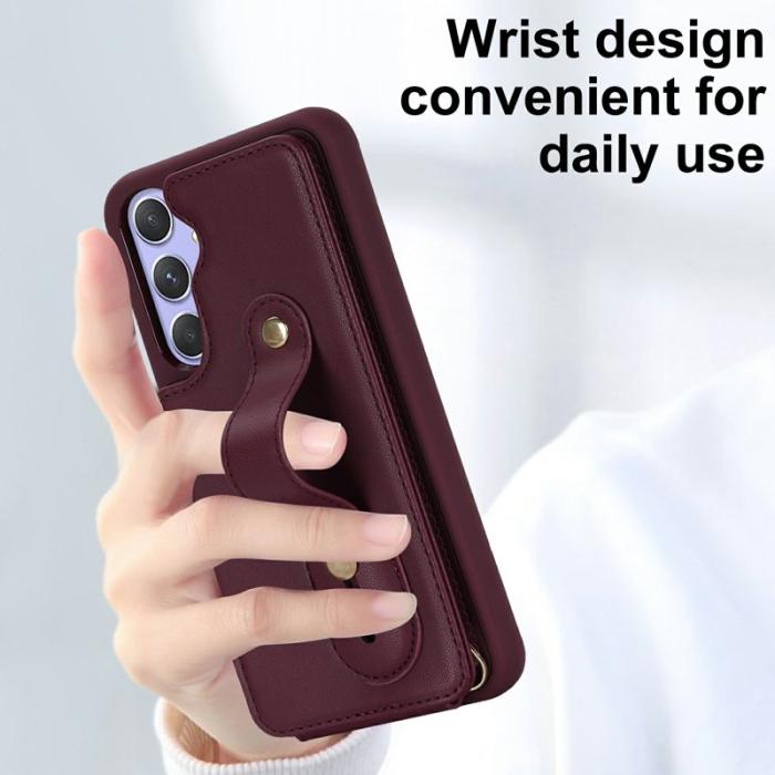 OEM - Mobilfodral för Samsung Galaxy S26 Plus Kickstand Kortfack TPU - Vinröd