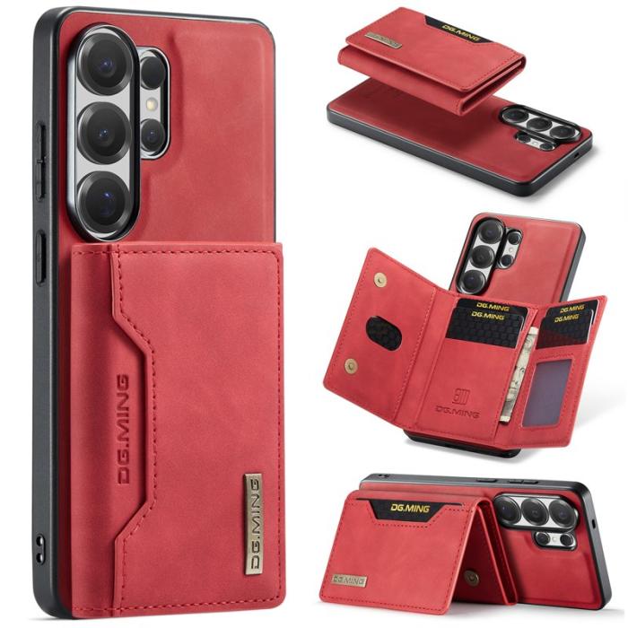 DG.MING - DG.Ming Mobilfodral för Samsung Galaxy S26 Ultra Konstläder Tri-Fold - Röd