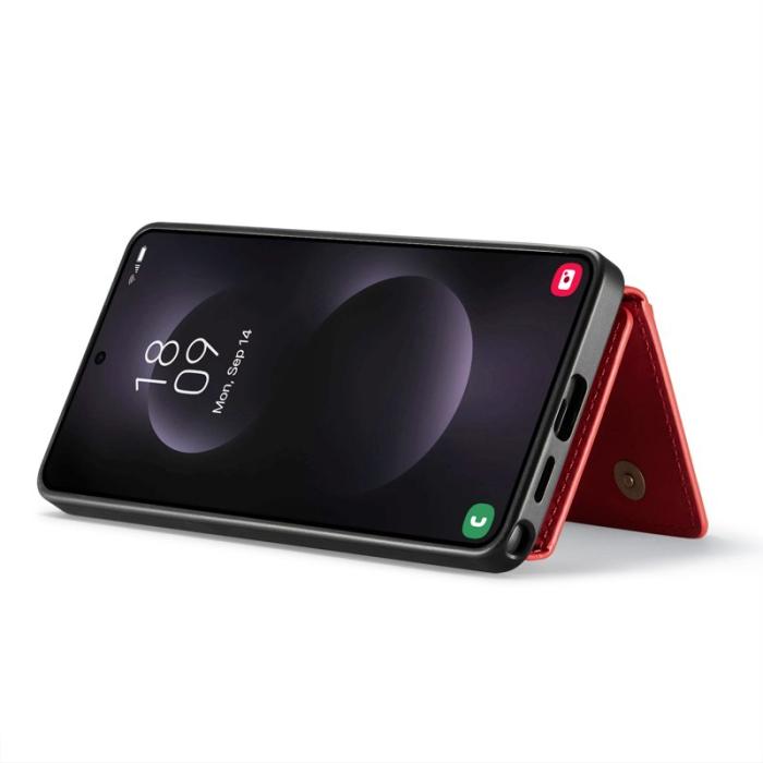 DG.MING - DG.Ming Mobilfodral för Samsung Galaxy S26 Ultra Konstläder Tri-Fold - Röd