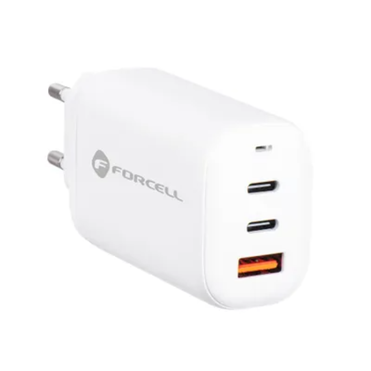 Forcell Väggladdare 2x USB-C/USB-A 65W - Vit | 505295 | AlltMobil
